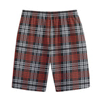 Tartan Knitted Pattern Print Cotton Shorts