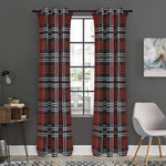 Tartan Knitted Pattern Print Curtain