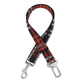 Tartan Knitted Pattern Print Dog Seat Belt