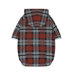 Tartan Knitted Pattern Print Dog Zip Up Hoodie