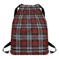 Tartan Knitted Pattern Print Drawstring Backpack