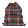 Tartan Knitted Pattern Print Drawstring Bag