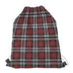 Tartan Knitted Pattern Print Drawstring Bag