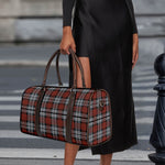 Tartan Knitted Pattern Print Duffle Bag
