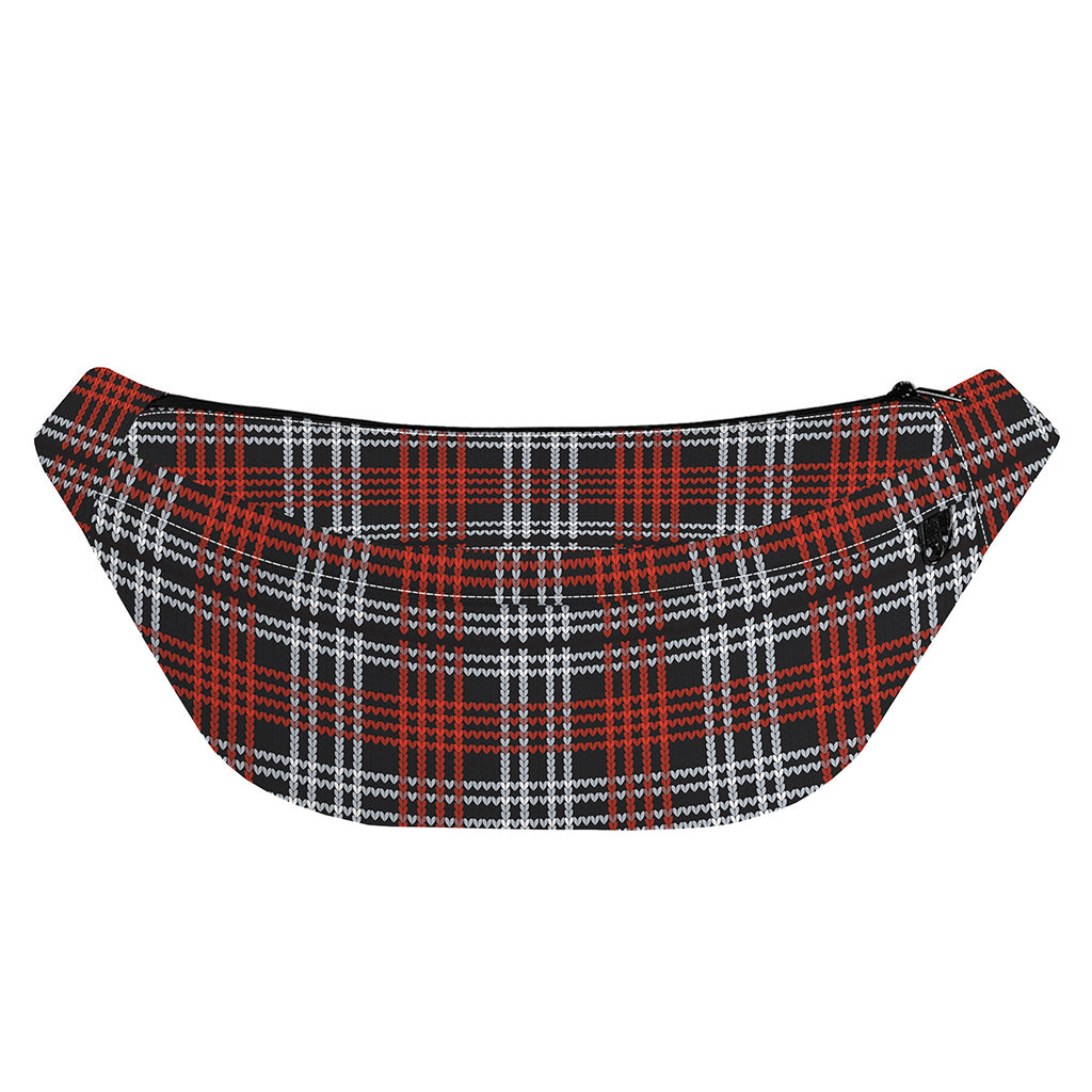 Tartan Knitted Pattern Print Fanny Pack