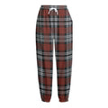 Tartan Knitted Pattern Print Fleece Lined Knit Pants
