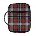 Tartan Knitted Pattern Print Front Pocket Bible Bag