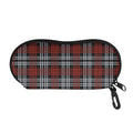 Tartan Knitted Pattern Print Glasses Case
