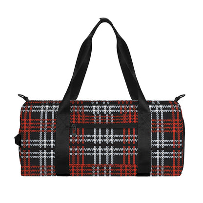 Tartan Knitted Pattern Print Gym Bag