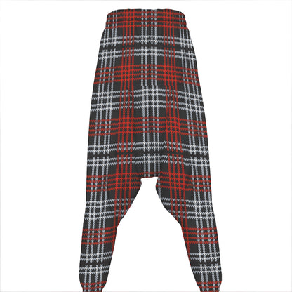 Tartan Knitted Pattern Print Hammer Pants
