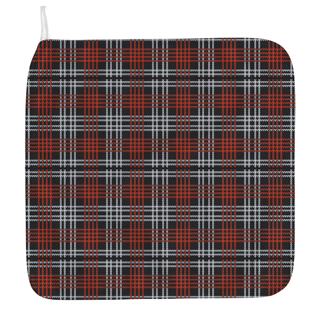 Tartan Knitted Pattern Print Hand Towel