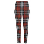 Tartan Knitted Pattern Print High-Waisted Pocket Leggings