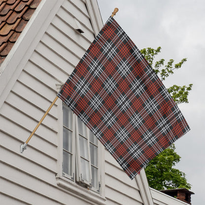 Tartan Knitted Pattern Print House Flag