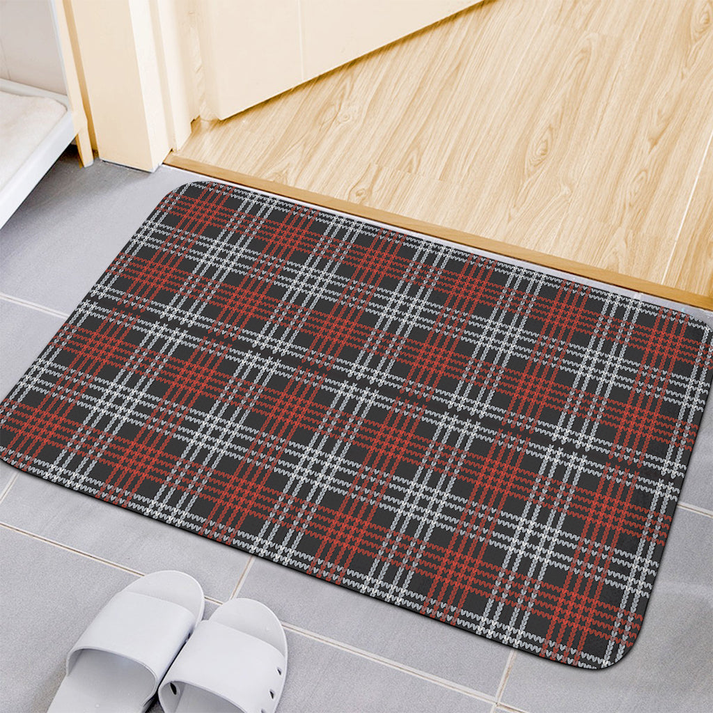 Tartan Knitted Pattern Print Indoor Door Mat