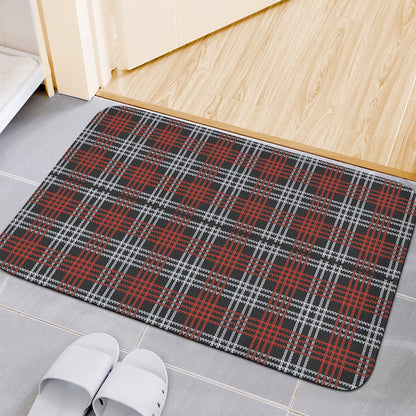 Tartan Knitted Pattern Print Indoor Door Mat