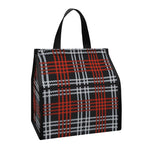 Tartan Knitted Pattern Print Insulated Lunch Tote