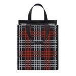 Tartan Knitted Pattern Print Insulated Lunch Tote