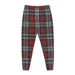 Tartan Knitted Pattern Print Jogger Pants