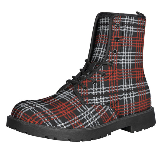 Tartan Knitted Pattern Print Backpack