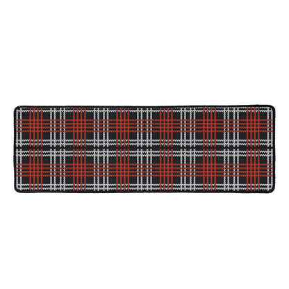 Tartan Knitted Pattern Print Long Kitchen Mat