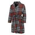 Tartan Knitted Pattern Print Men's Bathrobe