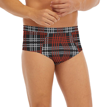 Tartan Knitted Pattern Print Men's Briefs