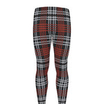 Tartan Knitted Pattern Print Men's leggings