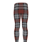 Tartan Knitted Pattern Print Men's leggings