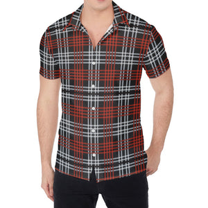 Tartan Knitted Pattern Print Men's Shirt