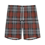 Tartan Knitted Pattern Print Men's Sports Shorts