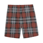Tartan Knitted Pattern Print Men's Sports Shorts