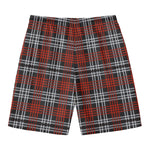 Tartan Knitted Pattern Print Men's Swim Trunks