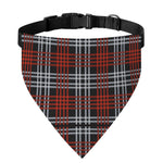 Tartan Knitted Pattern Print Over The Collar Dog Bandana