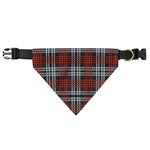 Tartan Knitted Pattern Print Over The Collar Dog Bandana