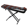 Tartan Knitted Pattern Print Piano Keyboard Cover