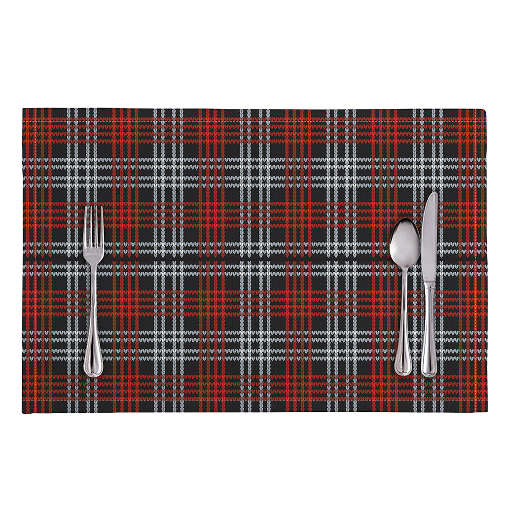 Tartan Knitted Pattern Print Placemat