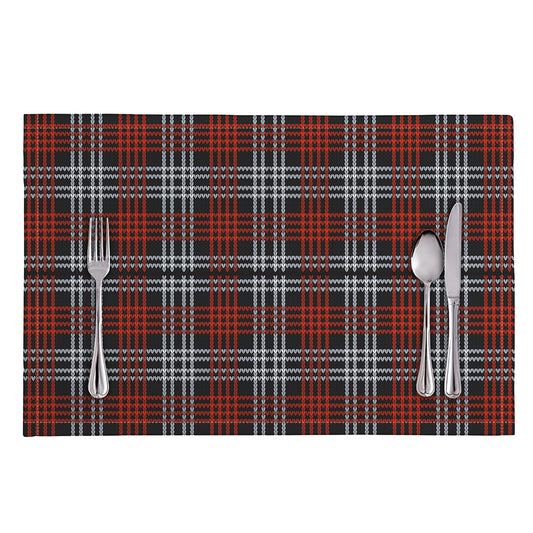 Tartan Knitted Pattern Print Placemat