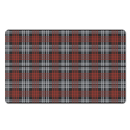 Tartan Knitted Pattern Print Polyester Doormat