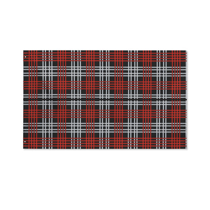 Tartan Knitted Pattern Print Polyester Flag