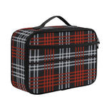 Tartan Knitted Pattern Print Portable Lunch Bag