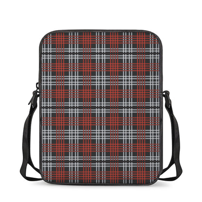 Tartan Knitted Pattern Print Rectangular Crossbody Bag