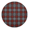 Tartan Knitted Pattern Print Round Blanket