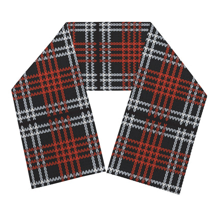 Tartan Knitted Pattern Print Scarf