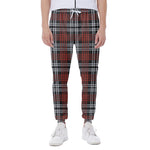 Tartan Knitted Pattern Print Scuba Joggers