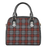 Tartan Knitted Pattern Print Shoulder Handbag