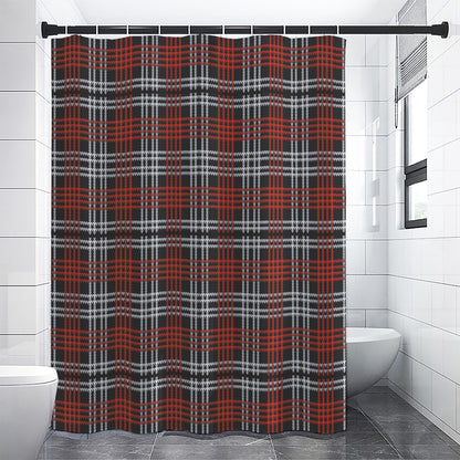 Tartan Knitted Pattern Print Shower Curtain