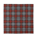 Tartan Knitted Pattern Print Silk Bandana