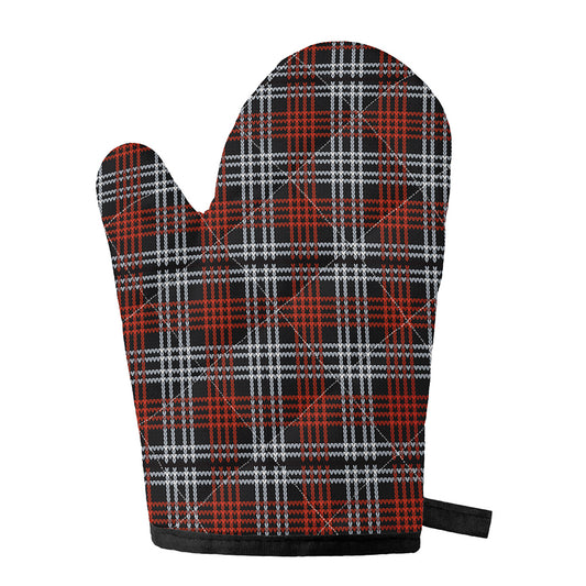 Tartan Knitted Pattern Print Single Oven Mitt