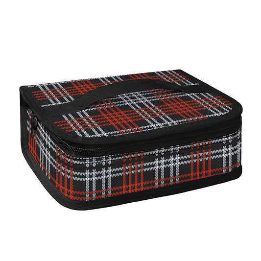 Tartan Knitted Pattern Print Small Lunch Bag