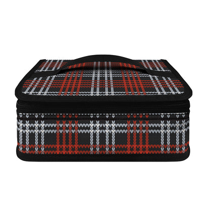 Tartan Knitted Pattern Print Small Lunch Bag
